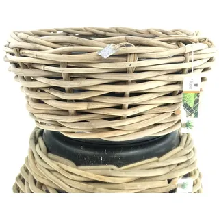 Van der Leeden DRYPOT Rattan Ø 59 cm Grau