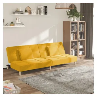 vidaXL Sofa Stoff 2-Sitzer Gelb