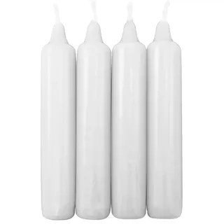 25er Pack Adventskerzen weiß ca. 18 x 105 mm (25 x 4 Stück) Weihnachtskerzen, Christbaumkerzen, Pyramidenkerzen, Baumkerzen, Kerzen