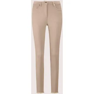 Madeleine Mid Waist Skinny-Hose mit Fransen in berber | Gr.: 42