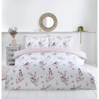 Rapport Home Vintage Floral Toile Mikrofaser Bettbezug-Set, wendbares Bettwäsche-Set für Einzelbett