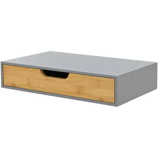 [en.casa] Wandregal Bokn 40 x 24 x 8 cm Grau