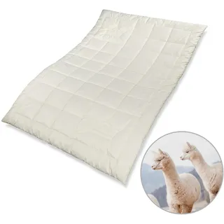 Traumschlaf Premium Alpaka Bettdecke warm, Füllung: 100% Alpakawolle 155x220 cm