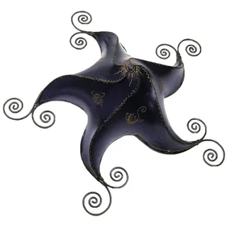 Orientalische Lampe Deckenleuchte Hängelampe marokkanische Deckenlampe Lederlampe STERN Gecko Star 70 cm : lila Farbe: Lila - Lila