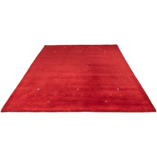 Wollteppich Gabbeh - Loribaft Softy - 241 x 178 cm - dunkelrot, morgenland, rechteckig, Höhe: 12 mm, Wohnzimmer, Einzelstück rot