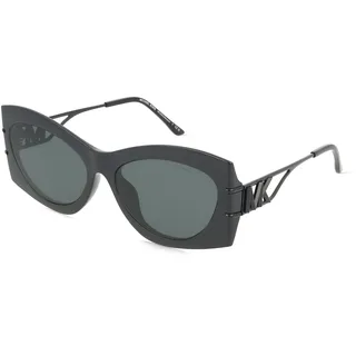 Michael Kors MK2235U Damen-Sonnenbrille Vollrand Geometrisch Kunststoff-Gestell, schwarz