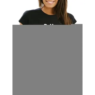 MoonWorks Print-Shirt Damen T-Shirt Spruch Du tanzt mich mal Fun-Shirt Party Festival Techno Rave Oberteil Slim Fit Moonworks® mit Print schwarz XXL