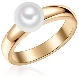 VALERO PEARLS Ring Perlenring Sterling Silber Gelbgold Gr. 62
