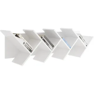 FMD Büchen 2 Wandregal 127,5 x 25,5 x 38,5 cm Weiß