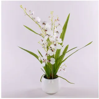 Kunstorchidee Orchidee Oncidium im Töpfchen, 2 Zweige, weiß Orchidee (Orchidee oncidium), artplants, Höhe 50.0 cm weiß