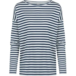 MEY Cyra Pyjama-Shirt Gestreift Blau L