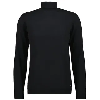 Rundhalspullover RAGMAN, Herren, Gr. 58, schwarz, 95% Baumwolle 5% Cashmere, casual, hoch geschlossener Ausschnitt, Langarm, Pullover