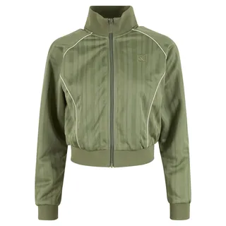Karl Kani OG Shadow Stripe Cropped Trackjacket lightolive/weiß 36