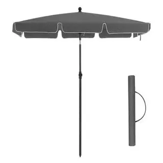 Songmics Sonnenschirm 200 x 125 cm Grau