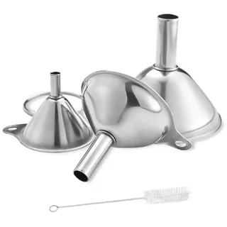 (3 Trichter + 1 Reinigungsbürste) Edelstahltrichter, 3 Mini-edelstahltrichter