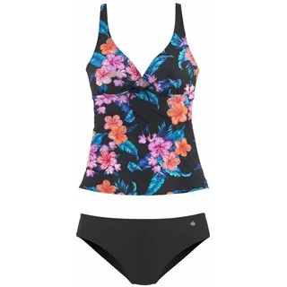 LASCANA Bügel-Tankini Damen Schwarz/Mehrfarbig 38 Cup C