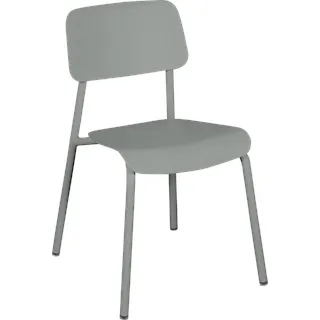 Fermob STUDIE Stuhl aus gebogenem Aluminiumblech Aluminiumgestell - Lapilligrau