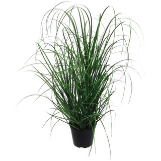 Kunstgras Kunstpflanze Dekogras im schwarzem Kunststofftopf - Grasbusch, Creativ green, Höhe 50 cm