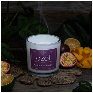 Ozoi Duftkerze "Passion Fruit" in Lila - 190 g