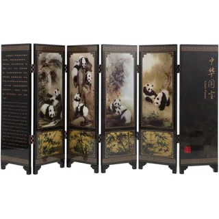 Vaguelly Traditioneller Chinesischer Paravent Mini Faltwand Vintage Raumteiler Innen Dekoration Für Wohnzimmer Und Arbeitszimmer Antikes Design Handgefertigt