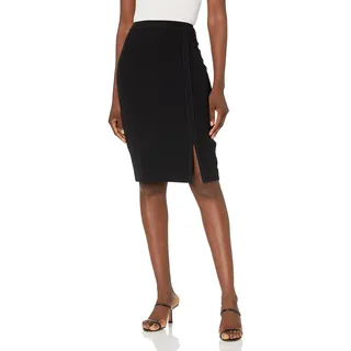 Tommy Hilfiger Damen A-Linie Rock-Klassische und Schmeichelhafte Business Casual Outfits für Frauen Strickrock, schwarz, 42 - 42