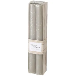 BOLTZE Melia Stabkerze hellgrau 20cm 4tlg