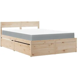 vidaXL Bett 120 x 200 cm Braun