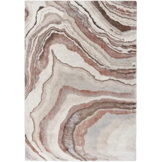 Obsession Webteppich MY Bologna, Creme, Terracotta, Kunststoff, Textil, Abstraktes, rechteckig, 140x200 cm, Oeko-Tex® Standard 100, für Fußbodenheizung geeignet, Teppiche & Böden, Teppiche, Webteppiche