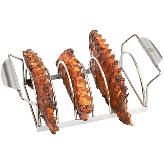 Spareribs Halter Bbq Edelstahl Sweet Rack Lecker Smoker Spare Ribs Grillen Hot