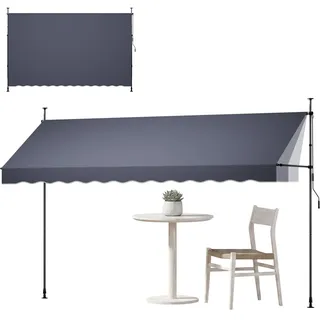 Vevor Klemmmarkise 400 cm grau
