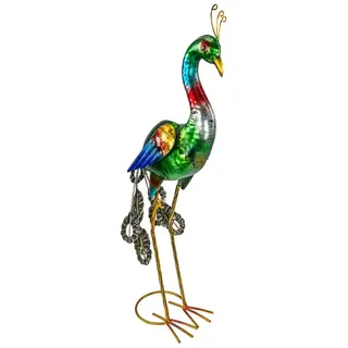 kamelshopping Gartenfigur Gartenfiguren aus Metall für den Garten, moderne Deko-Figuren, handbemalt mit Rostschutz-Lackierung, für außen, witterungsbeständig bunt