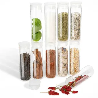 Tuuters 25 Stück Glas Gewürzgläser mit Verschluss Deckel (80 x Ø30mm) | Kleine Glasfläschchen mit Natur-Korken für Gewürze, Gewürzbehälter zur Aufbewahrung, Verschenken, Reagenzglas 3cm Durchmesser
