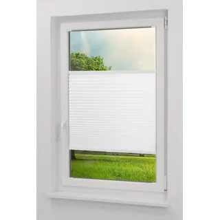 Lysel - Qualitätsplissee Crush Tageslicht weiß - Plissee in der Größe (Bx H) 70cm * 130cm - Weiß