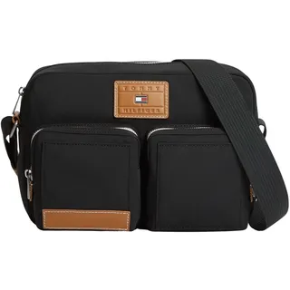 Tommy Hilfiger Herren Crossbody Bag Tasche Casual Flag mit Außenfächern, Schwarz (Black), Einheitsgröße