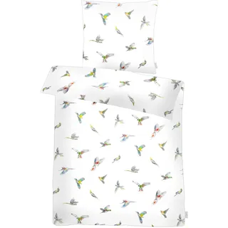 APELT Lola Tiere Satin Weiß 135 x 200 cm + 80 x 80 cm