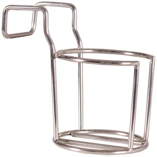 Mr. Deko Glas- / Becherhalter für Strandkorb 1-tlg. Edelstahl silber