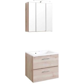 Badmöbel für Gäste WC Buche (zweiteilig)