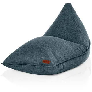 Green Bean Sitzsack Indoor XXL Sitzsack 150x100x100cm (Indoor XXL Sitzsack 150x100x100cm mit EPS-Perlen Füllung -, Kuschelig Weich Waschbar), Bodenkissen Liegekissen Sitzkissen Chillkissen Liegekissen blau