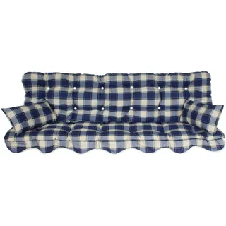 Kühnemuth Auflagekissen Auflagen Set Hollywoodschaukel Polster Sitzkissen 150x50 cm Design 149