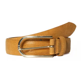 Ledergürtel BA98-COLOGNE "BA98-Cologne Damengürtel", Damen, Gr. 80, gelb, Obermaterial: 100% Lammleder LEL., uni, Gürtel Ledergürtel, mit dezent verspielter Schließe