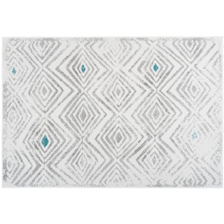 Kayoom Teppich Vancouver 410 Weiß / Grau 80 x 150 cm