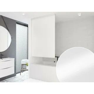 KS Handel 24 HALB-Kassetten DUSCHROLLO 160 cm BREIT Uni Weiss DUSCHVORHANG 160x240 cm! Shower Rollo Curtain