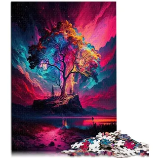 Puzzles für Erwachsene, magische Landschaft für Erwachsene, 1000 Teile, für Erwachsene und Kinder ab 12 Jahren, Papppuzzles, Heimdekoration, Puzzlespielzeug, Größe: 26 x 38 cm