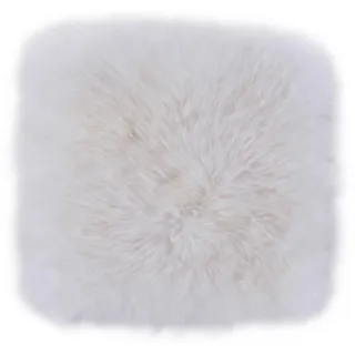 LUXOR LIVING Sitzkissen Lammfell 34 x 34 cm Weiß