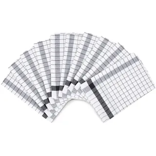 Ross - Exclusiv - 10 X Geschirrtücher - Baumwolle - Leinen - im Set (Schwarz)
