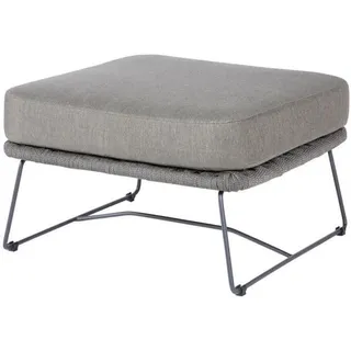 Diamond Garden Milos Modul-Lounge Hocker Ottomane Rope Dunkelgrau, inkl. Kissen