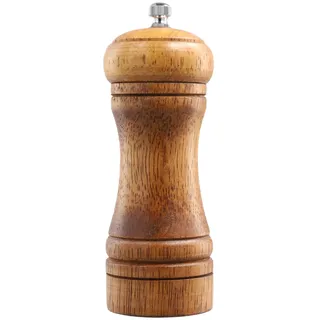 Salz und Pfeffermühle aus Holz, Manuelle Multifunktion Salz Pfefferstreuer Grinder, Manuelle Gewürzmühle mit Einstellbarer Grobheit, Multifunktionaler Grinder für Pfeffer, Salz und Chili ﻿