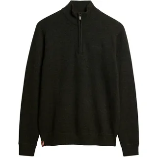 Superdry Herren Essential Strickpullover mit Halbreißverschluss und Stickerei - XXL