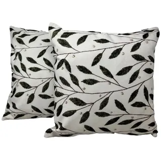 Jet-Line Deko Kissen Set 40 x 40 cm Creme/Bunt