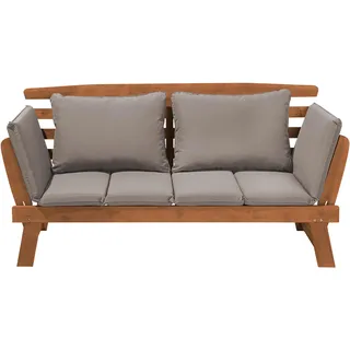 Beliani Gartenbank 210 x 82 x 0 cm Braun